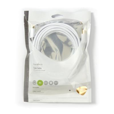 Coaxkabel 100 dB | IEC (coax) male - IEC (coax) female | 5,0 m | Wit