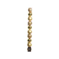 Decoris kerstballen set plastic 10st licht goud 6cm - thumbnail