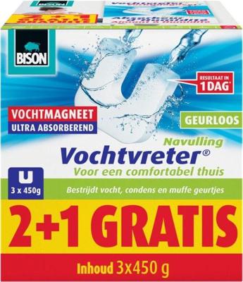 Bison vochtvreter magneet navulling 2+1