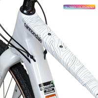 Unleazhed Unscratch - Gravelbike frame protection film BPG01 Topolines black - thumbnail