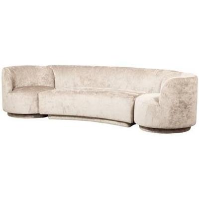 WOOOD Bank 'Combi-Popular' Bank+2 fauteuils, Chenille, kleur Naturel WOOOD Bank 'Combi-Popular' Bank+2 fauteuils, Chenille, kleur Naturel