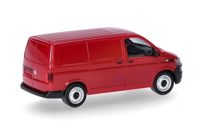 Herpa 096799-002 H0 Auto Volkswagen T6.1 box, kersenrood Herpa 096799-002 H0 Auto Volkswagen T6.1 box, kersenrood
