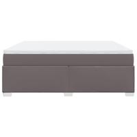 Boxspring met matras kunstleer grijs 180x200 cm - thumbnail