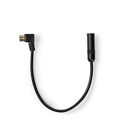 Kabel voor Auto-Antenne - IEC (Coax) Male - Auto-Antenne-Aansluiting - Vernikkeld - 0.30 m - Rond - PVC - Zwart - Polybag