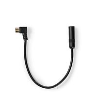 Kabel voor Auto-Antenne - IEC (Coax) Male - Auto-Antenne-Aansluiting - Vernikkeld - 0.30 m - Rond - PVC - Zwart - Polybag - thumbnail