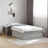 Bedframe met lades bewerkt hout grijs sonoma eiken 100x200 cm - thumbnail