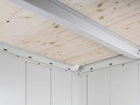 Biohort Neo 1B metalen tuinhuis zilver 236x180 cm met dubbele deur- Plat dak- Metaal- Biohort - thumbnail