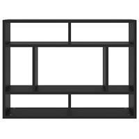 Wandschap 75x16x55 cm spaanplaat zwart - thumbnail