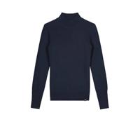 NIK&NIK fijngebreide trui Haldis donkerblauw - thumbnail