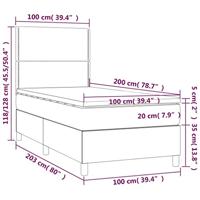 Boxspring met matras fluweel donkerblauw 100x200 cm - thumbnail