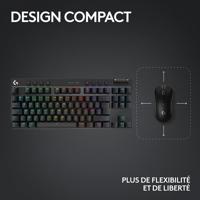 Gamingtoetsenbord - draadloos - LOGITECH G - G Pro X TKL Lightspeed - USB - AZERTY - Zwart - thumbnail