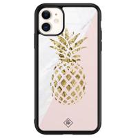 iPhone 11 glazen hardcase - Ananas - thumbnail