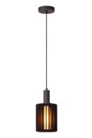 Lucide LAMBRES - Hanglamp - Ø 15 cm - 1xE27 - Zwart - thumbnail