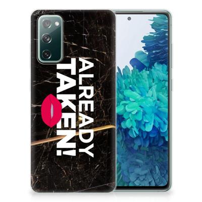 Samsung Galaxy S20 FE | Siliconen hoesje | met naam Already Taken Black Samsung Galaxy S20 FE | Siliconen hoesje | met naam Already Taken Black