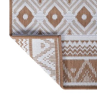VidaXL Buitenkleed omkeerbaar 80x150 cm bruin en wit