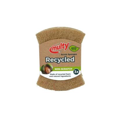Multy gerecylede eco schuursponsen 3st Multy gerecylede eco schuursponsen 3st