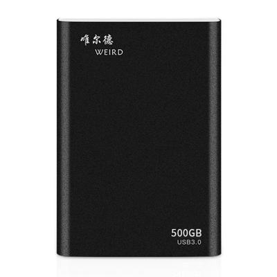 WEIRD 500GB 2 5 inch USB 3 0 High-speed transmissie metalen shell ultradunne lichte Solid State mobiele harde schijf (zwart)