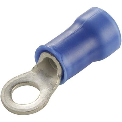TE Connectivity 160136 Ringkabelschoen Dwarsdoorsnede (max.): 2.60 mm² Schachtdiameter: 10.5 mm Deels geïsoleerd Blauw 1 stuk(s)