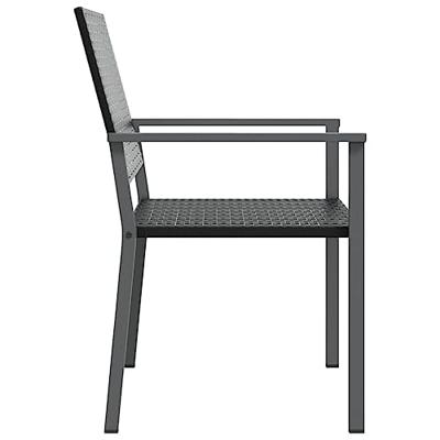 Tuinstoelen 2 st 54x62,5x89 cm poly rattan zwart Tuinstoelen 2 st 54x62,5x89 cm poly rattan zwart