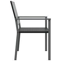 Tuinstoelen 2 st 54x62,5x89 cm poly rattan zwart - thumbnail