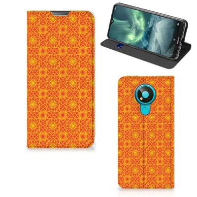 Nokia 3.4 | Hoesje met Magneet | Batik Oranje