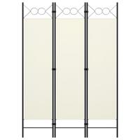vidaXL Kamerscherm met 3 panelen 120x180 cm crèmewit - thumbnail