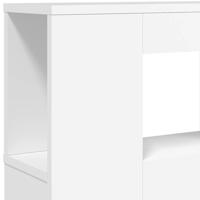 Hoofdeinde met LED 120x18,5x103,5 cm bewerkt hout wit - thumbnail