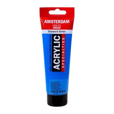 Royal Talens Amsterdam Standard Series Acrylverf Tube 120 ml - Metallicblauw 834