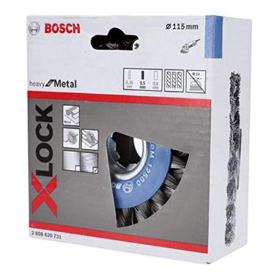 Bosch Accessoires X-LOCK Kegelborstel gevlochten draad 115mm Staal 0.5mm - 1 stuk(s) - 2608620731
