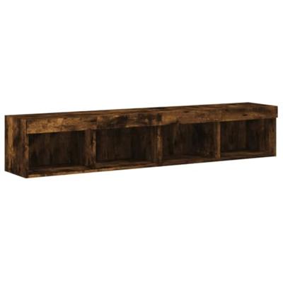 Tv-meubels met LED-verlichting 2 st 80x30x30 cm gerookt eiken - thumbnail