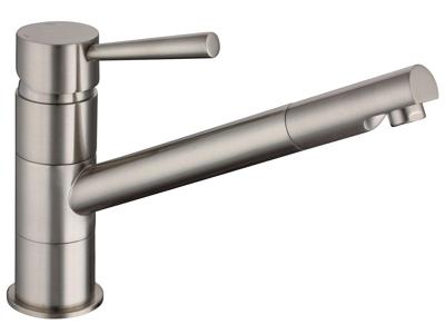 CORNWALL ééngreepsmengkraan keuken, roestvrij staal-look kraan met draaibare uitloop en draaibereik 150° keramische schijven geluidsarme, verwisselbare 35 mm-cartouche flexibele metalen aanslu CORNWALL ééngreepsmengkraan keuken, roestvrij staal-look kraan met draaibare uitloop en draaibereik 150° keramische schijven geluidsarme, verwisselbare 35 mm-cartouche flexibele metalen aanslu