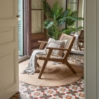 Kave Home Vloerkleed 'Doc' 150 x 150cm, kleur Naturel - thumbnail