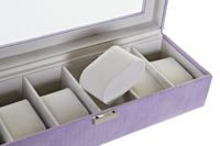 Doos-Juwelenkistje DKD Home Decor 8424001859894 33 x 11 x 9 cm Kristal Lila Polyurethaan - thumbnail