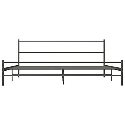 Bedframe metaal grijs 200x200 cm Bedframe metaal grijs 200x200 cm