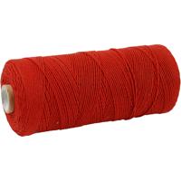 Creativ Company Macramé koord, l: 315 m, dikte 1 mm, dunne kwaliteit 12/12, rood, 220 gr/ 1 bol - thumbnail