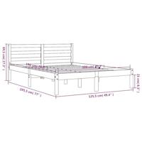 Bedframe zonder matras massief grenenhout wasbruin 120x190 cm - thumbnail
