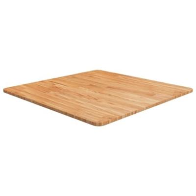 Tafelblad vierkant 70x70x1,5cm massief eiken lichtbruin