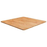 Tafelblad vierkant 70x70x1,5cm massief eiken lichtbruin - thumbnail