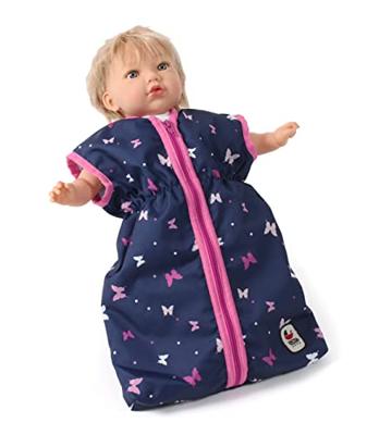 Poppen Slaapzak - Vlinders Navy Roze