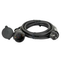 DAP Schuko stroom verlengkabel H07RN-F 3x1,5mm IP44 1,5m - thumbnail