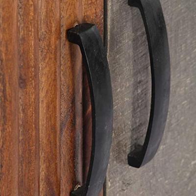 Tv-meubel 130x30x46 cm massief ruw mangohout grijs