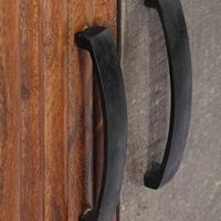 Tv-meubel 130x30x46 cm massief ruw mangohout grijs - thumbnail