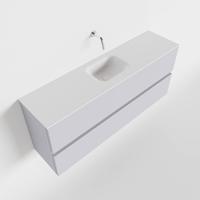 MONDIAZ ADA 120cm toiletmeubel cale. LEX wastafel talc midden zonder kraangat - thumbnail