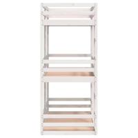 Stapelbed 3-persoons massief grenenhout wit 75x190 cm - thumbnail