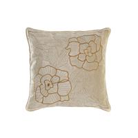 Kussen DKD Home Decor Gouden 45 x 10 x 45 cm Blommor - thumbnail