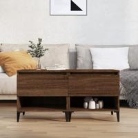 Bijzettafels 2 st 50x46x50 cm bewerkt hout bruin eikenkleur - thumbnail