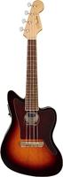 Fender Fullerton Jazzmaster Uke WN Tortoiseshell Pickguard 3-Color Sunburst elektrisch-akoestische ukelele - thumbnail
