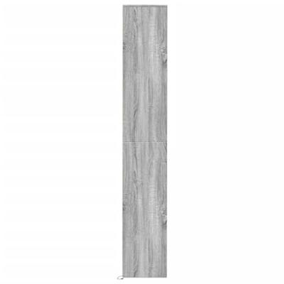 Dressoir met LED 36x32,5x200 cm bewerkt hout grijs sonoma eiken
