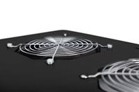 Digitus DN-19 FAN-4-B-N 19 inch 4 x Ventilator voor patchkast 1 HE Vast inbouw, Met schakelaar Geschikt voor kastdiepte: vanaf 600 mm Zwart (RAL 9005) - thumbnail