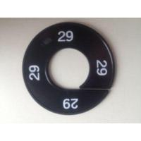 Maatring 9cm zwart/wit 29 - thumbnail